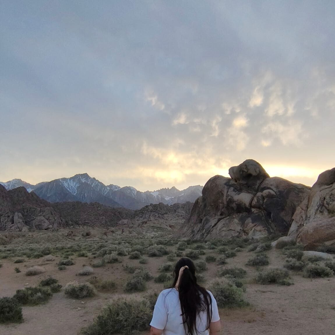 Alabama hills al atardecer